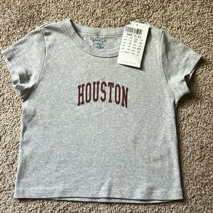 Brandy Melville Women's T-shirt HOUSTON Logo.